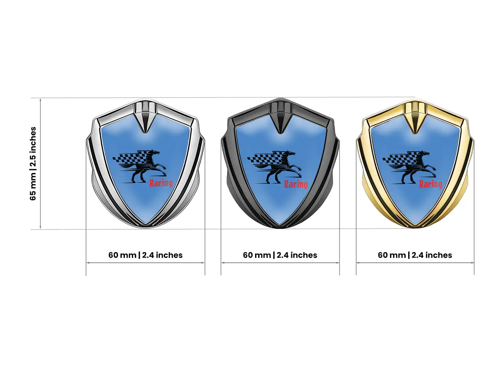 Emblem Car Badge Tuning Inspired Shiny Metal